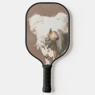 Chinese Crested Hairless Painting Original Dog Art Pickleball Paddle