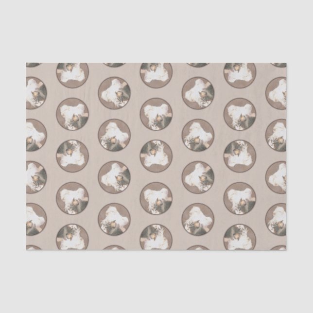 Chinese Crested Hairless Painting Original Dog Art Tissue Paper (Front)
