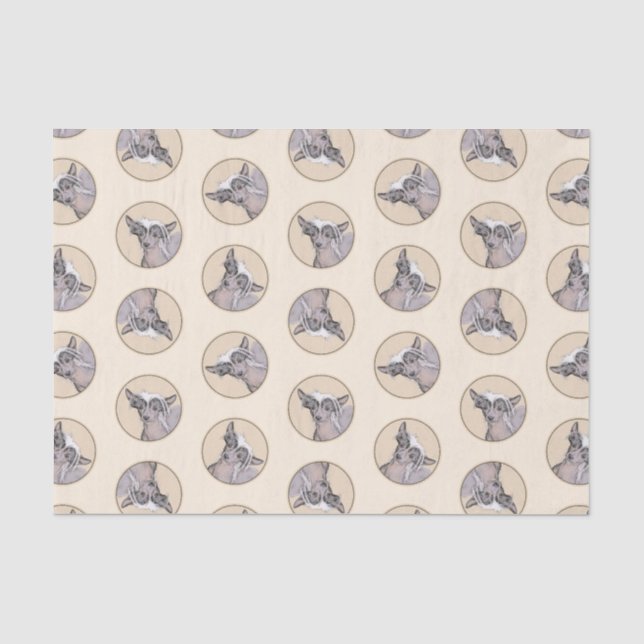 Chinese Crested Hairless Painting Original Dog Art Tissue Paper (Front)