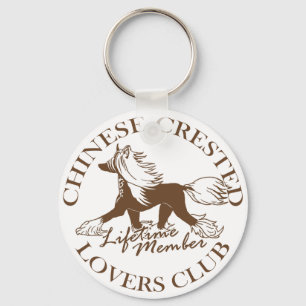 Chinese Crested Lovers Club Keychain