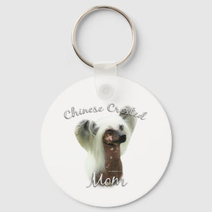 Chinese Crested Mom 2 Keychain