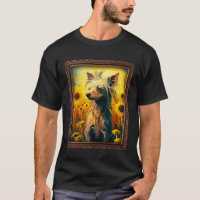 Chinese Crested Painting Sunflower Flower Mom Wome