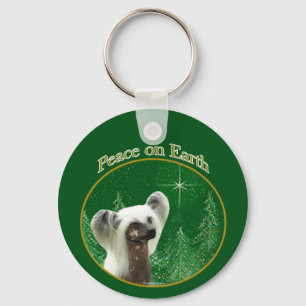 Chinese Crested Peace Keychain