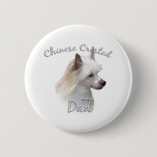 Chinese Crested (powder) Dad 2 Inch Round Button