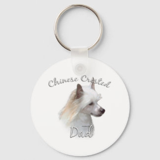 Chinese Crested (powder) Dad 2 Keychain