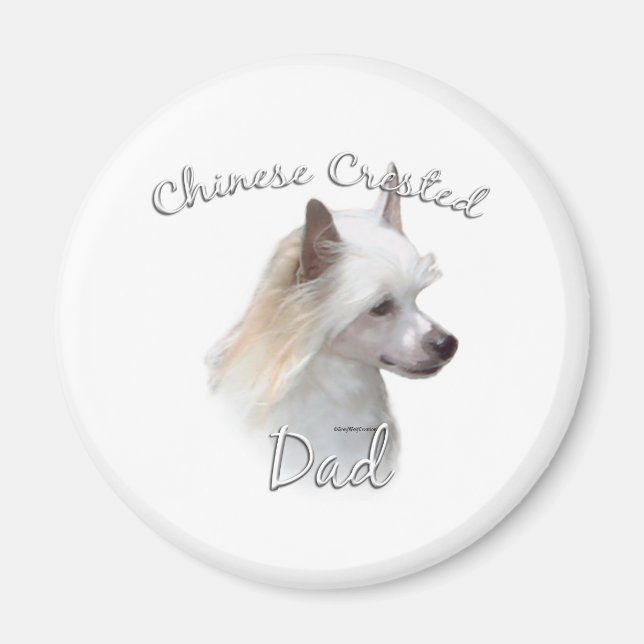 Chinese Crested (powder) Dad 2 Magnet (Front)
