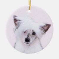 Chinese Crested Powderpuff Painting - Dog Art