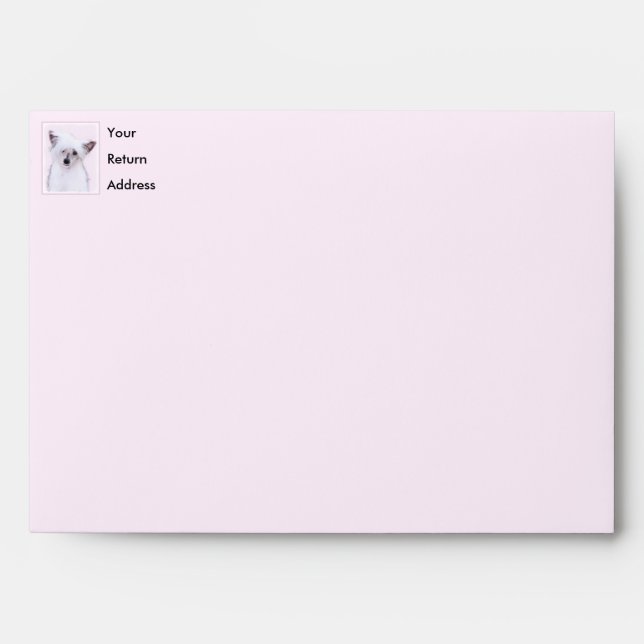 Chinese Crested Powderpuff Painting - Dog Art Envelope (Front)