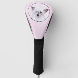 Chinese Crested Powderpuff Painting - Dog Art Golf Head Cover
