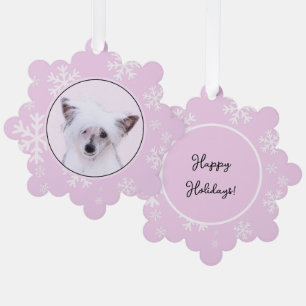 Chinese Crested Powderpuff Painting - Dog Art Ornament Card
