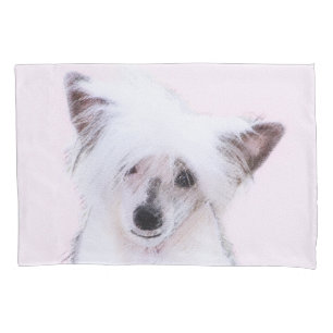 Chinese Crested Powderpuff Painting - Dog Art Pillowcase