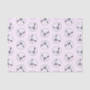 Chinese Crested Powderpuff White Painting Dog Art Tissue Paper