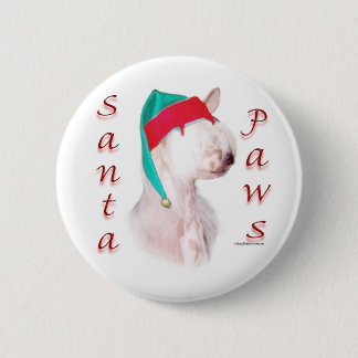 Chinese Crested Santa Paws 2 Inch Round Button
