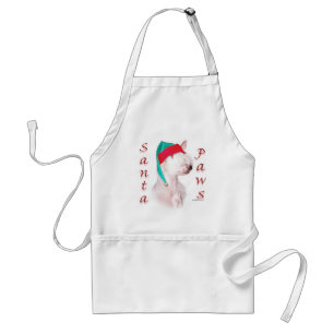 Chinese Crested Santa Paws Standard Apron