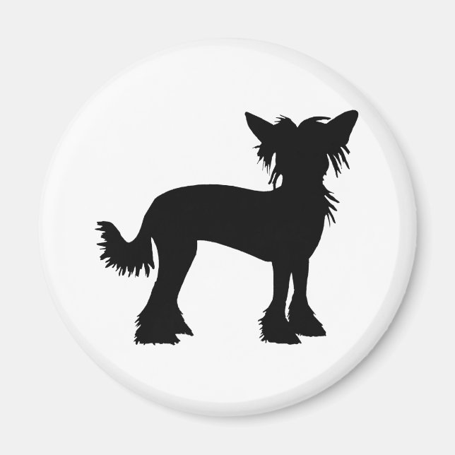 Chinese Crested Silhouette Magnet (Front)