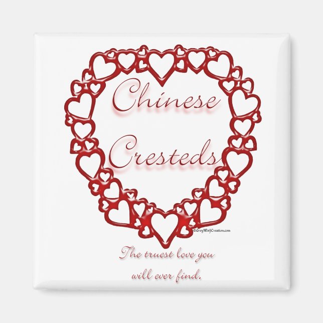 Chinese Crested True Love Magnet (Front)