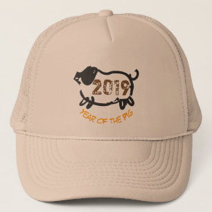 Chinese custom Year of The Pig trucker Hat