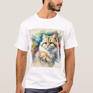 Chinese desert cat 120724AREF115 - Watercolor T-Shirt