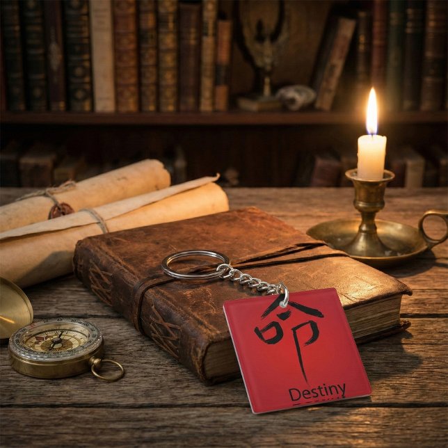 Chinese Destiny Symbol Calligraphy Keychain (Creator Uploaded)