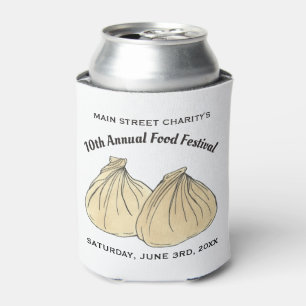 Chinese Dim Sum Shumai Dumplings Food Festival Can Cooler