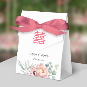 Chinese Double Happiness Wedding Thank You Favour Favor Box