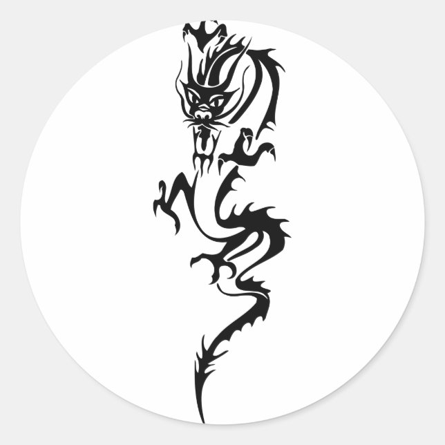 Chinese Dragon (1) Classic Round Sticker (Front)