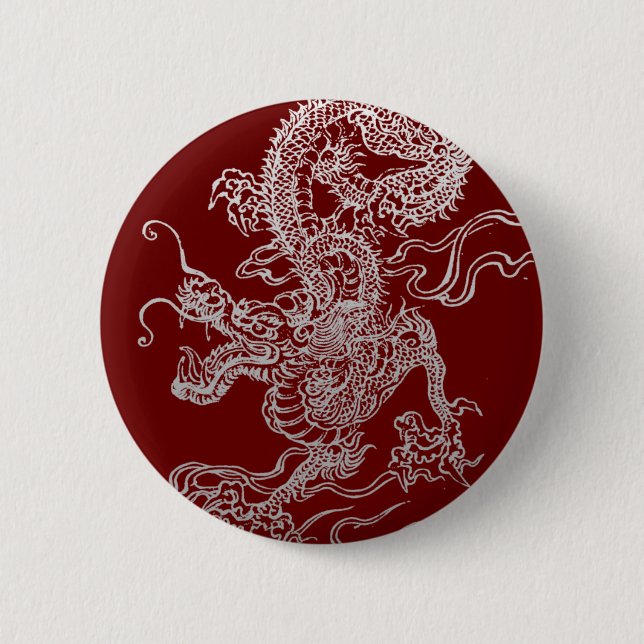 Chinese Dragon 2 Inch Round Button (Front)