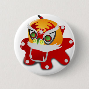 chinese dragon 2 inch round button