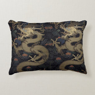Chinese Dragon Accent Pillow