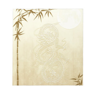 Chinese Dragon and Bamboo Notepad