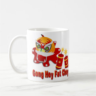 Chinese Dragon and Firecrackers Coffee Mug
