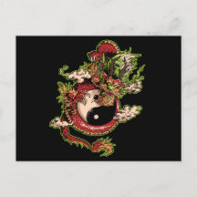 Chinese Dragon and Yin-Yang Symbol