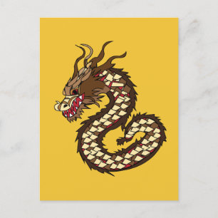Chinese Dragon Art Postcard
