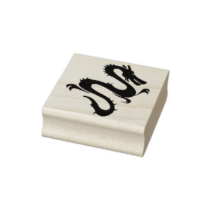 Chinese dragon art stamp