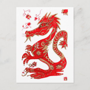 Chinese Dragon Astrology Postcard