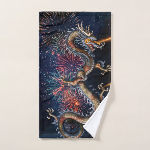 Chinese Dragon Bath Towel Set