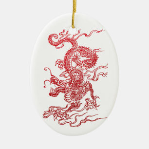Chinese Dragon Ceramic Ornament