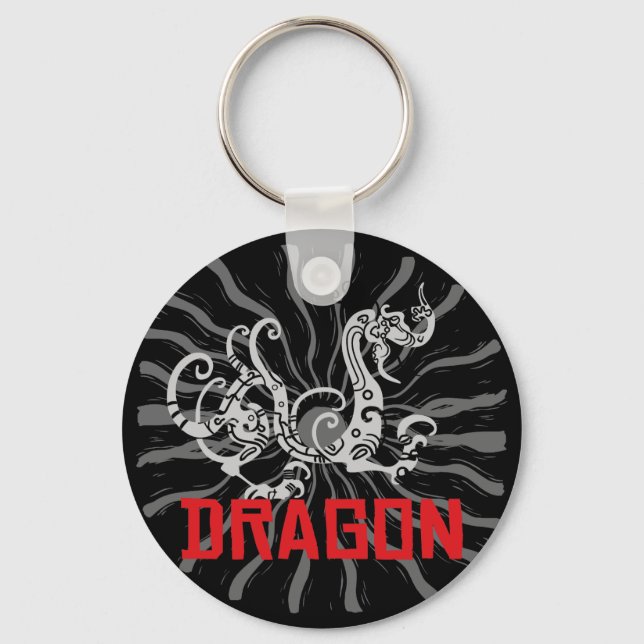 Chinese Dragon Chinese Zodiac Dragon Keychain (Front)