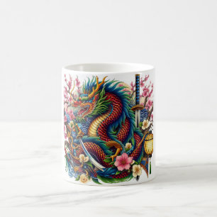chinese dragon coffee mug