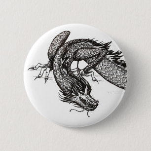 Chinese Dragon   Customizable 2 Inch Round Button