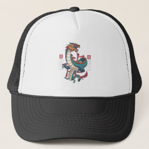 Chinese Dragon East Zodiac Sign Trucker Hat