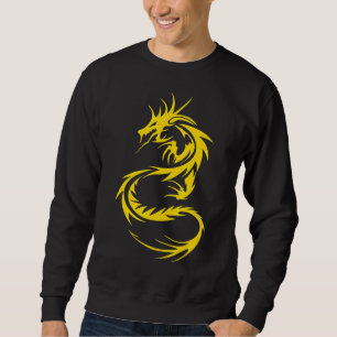 Chinese Dragon Fantasy Tattoo Gold Mythical Animal Sweatshirt