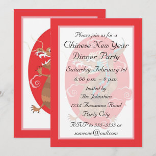 Chinese Dragon Invitation