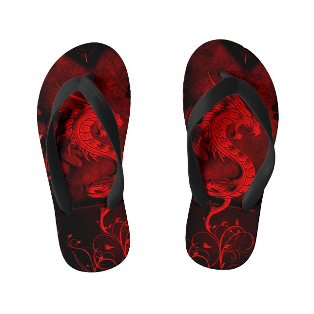 Chinese dragon kid's flip flops (Footbed)