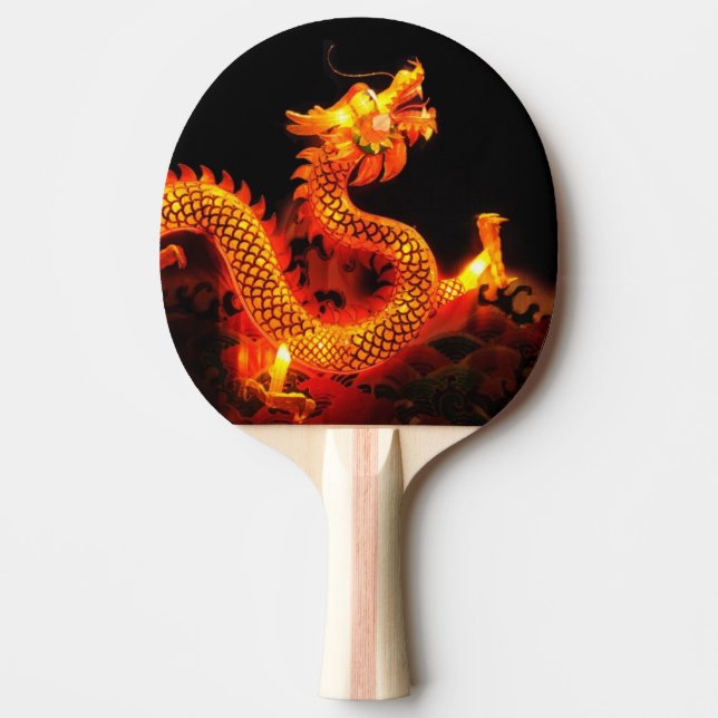 Chinese Dragon Lantern Ping Pong Paddle (Front)