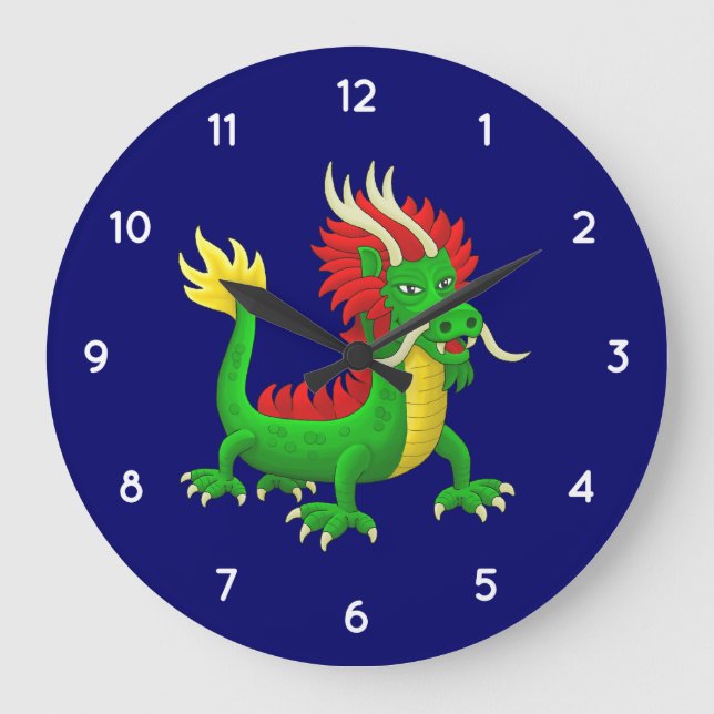 Chinese Dragon Large Clock (Front)