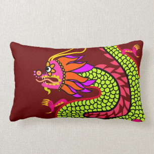 Chinese Dragon Lumbar Pillow
