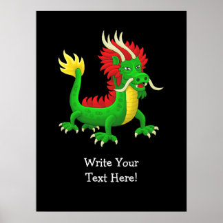 Chinese Dragon Modern Style Poster