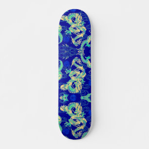 Chinese Dragon Neon Element Custom Pro Park Board Skateboard