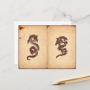 Chinese Dragon, Red Dragon, Fantasy, Mythology Postcard